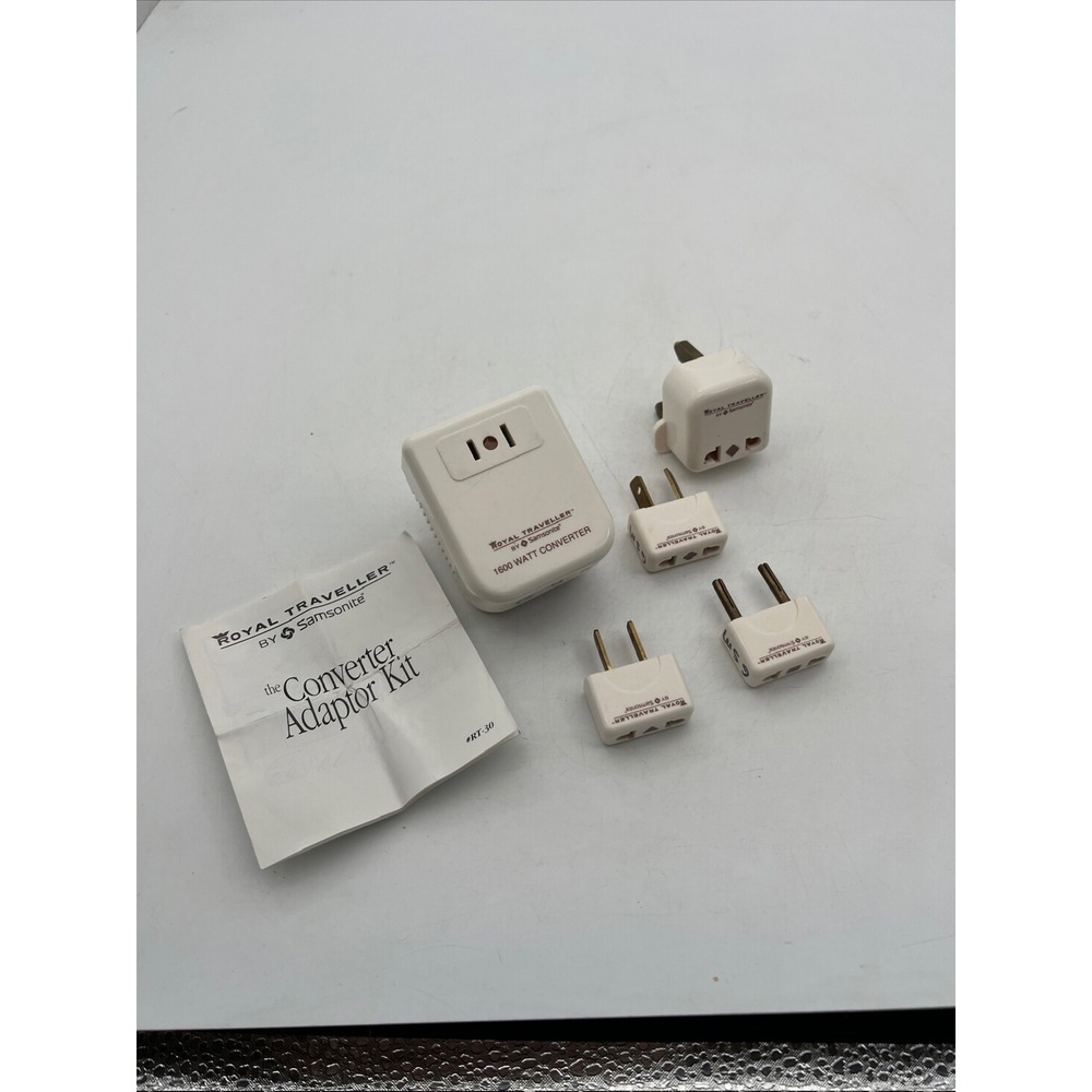 Samsonite Royal Traveller RT-30 Voltage Converter Adaptor Kit 1600W Travel Set